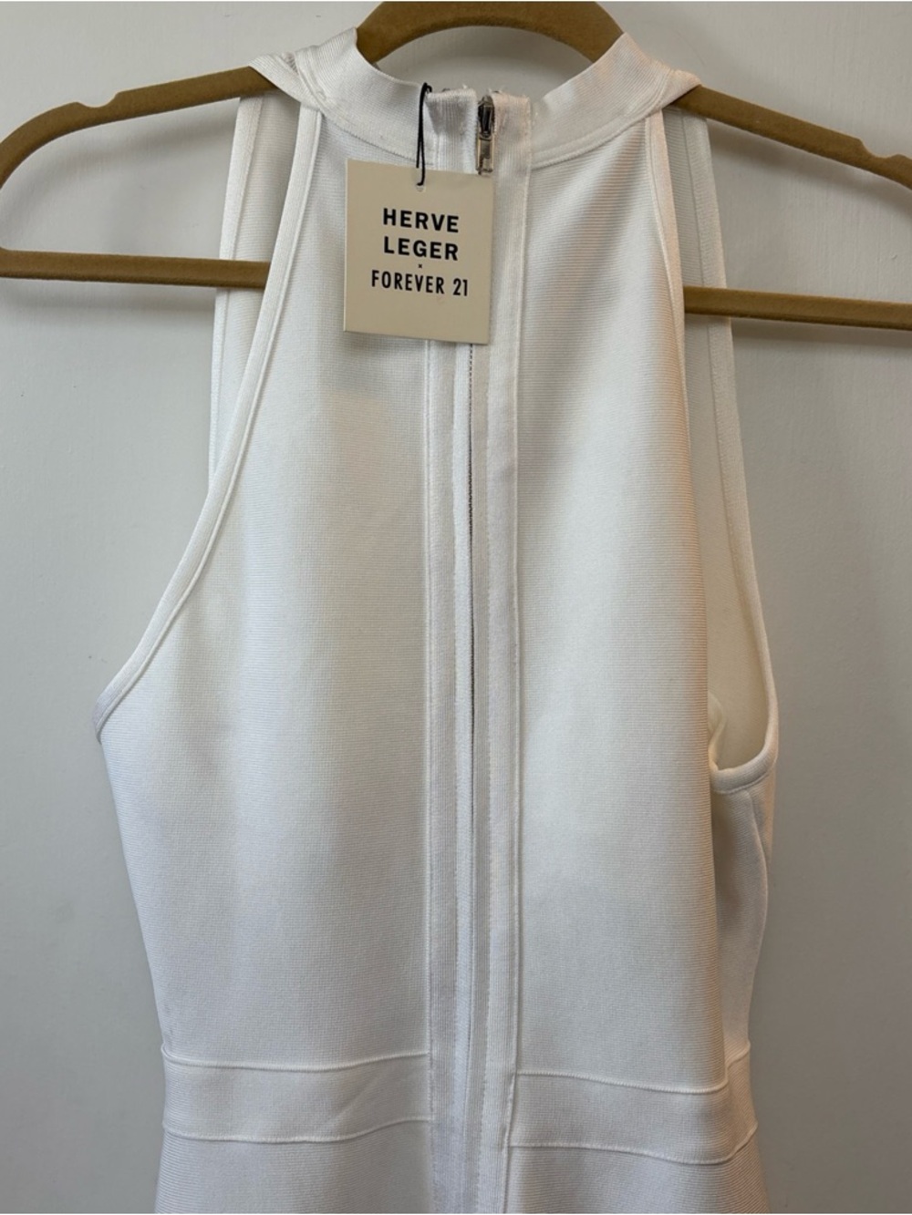 NWT Herve Leger Bandage Forever 21  Cut Out White Tight Wiggle Dress Size XL - Picture 6 of 11